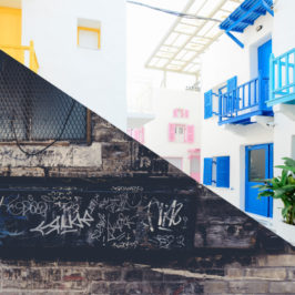 Broken windows, lush flowers and social capital